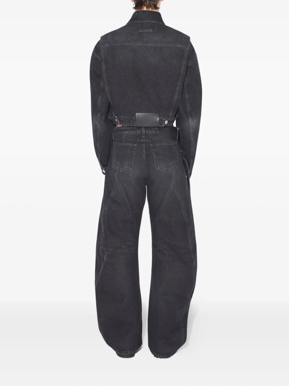 Jean Paul Gaultier Strap Detail Trousers In Black