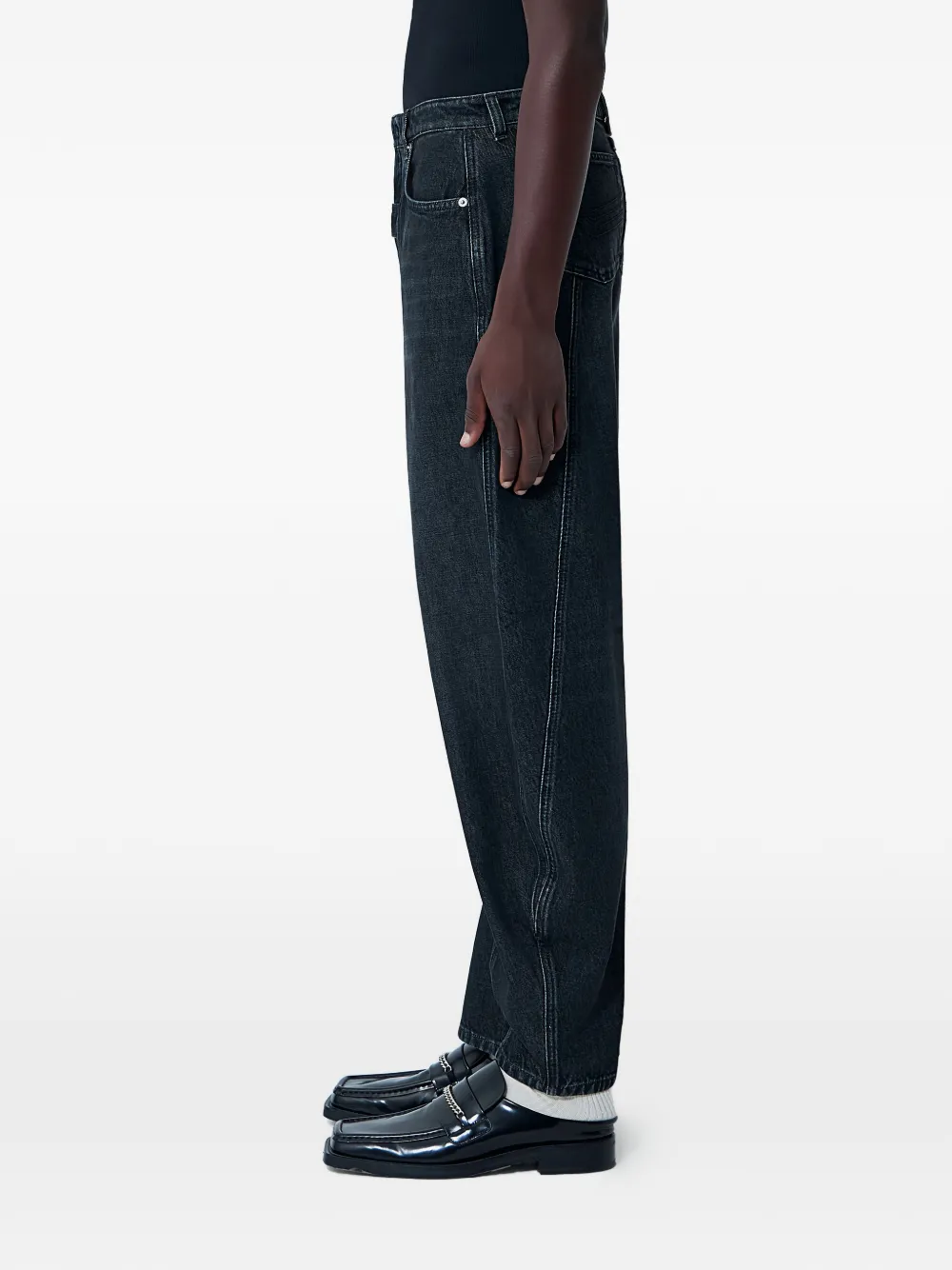 Jean Paul Gaultier strap detail trousers - Nero