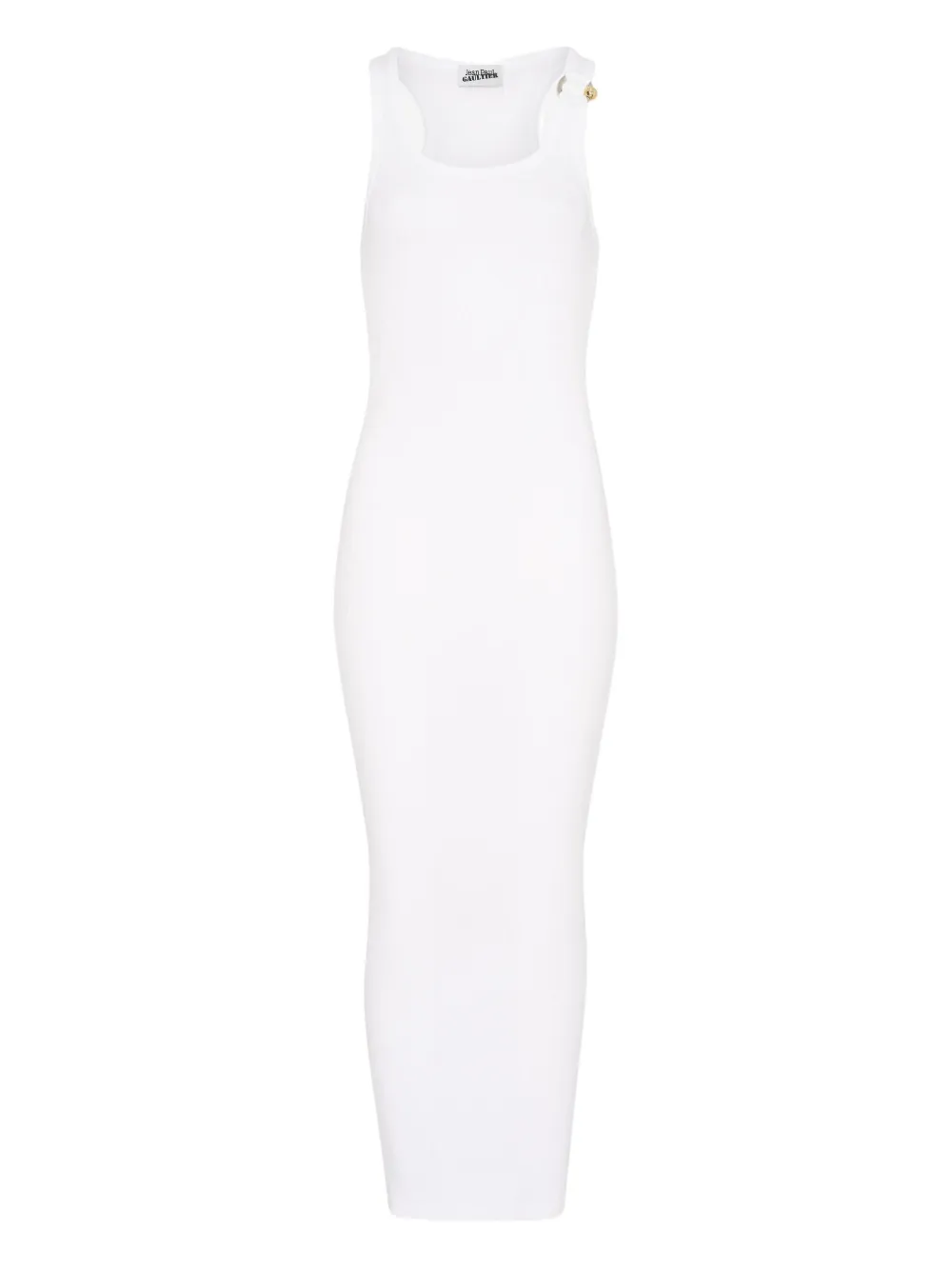 Jean Paul Gaultier piercing-detail cotton maxi dress - White