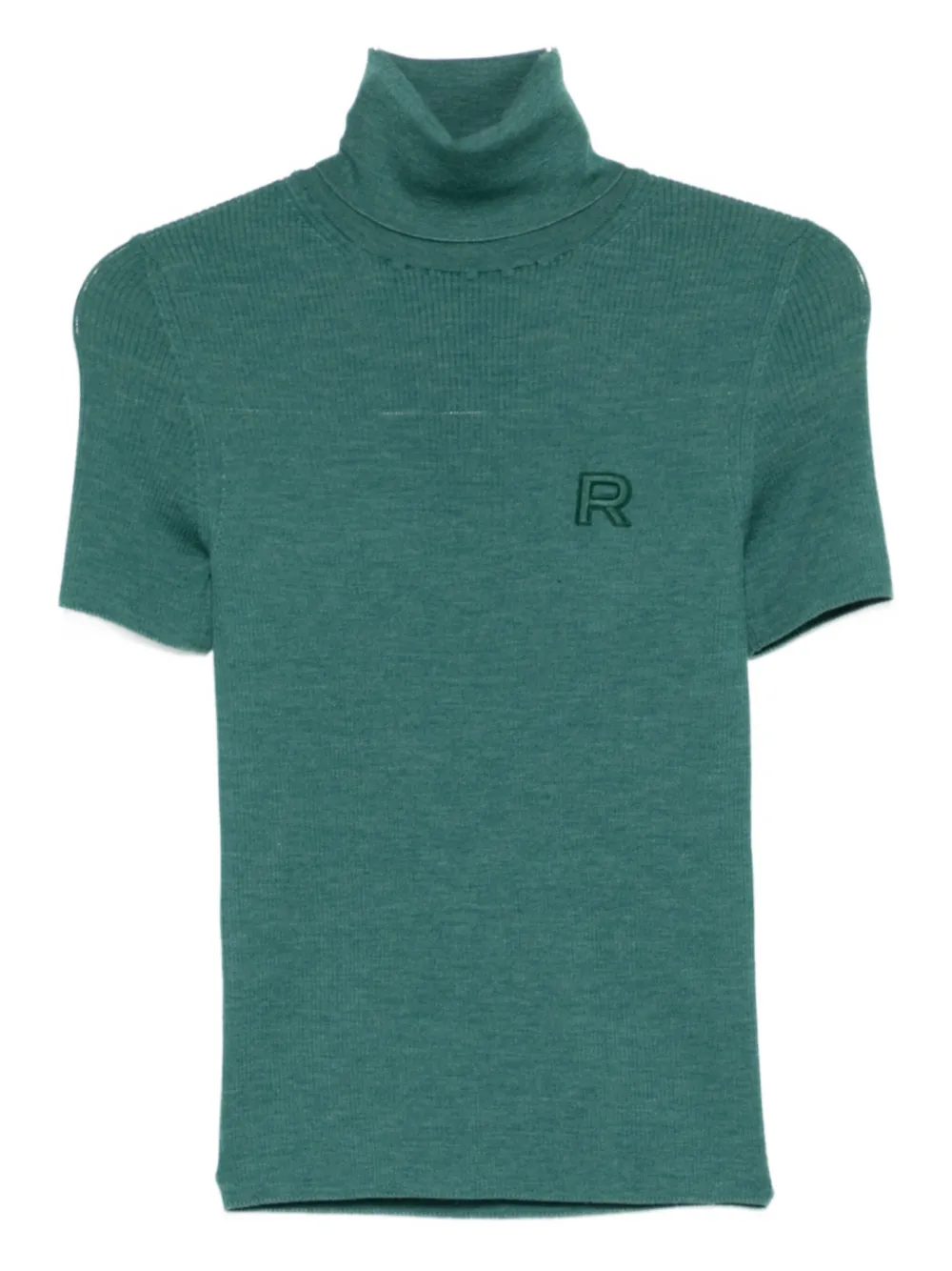 Rochas turtleneck logo-patch top | Grün | Image 1