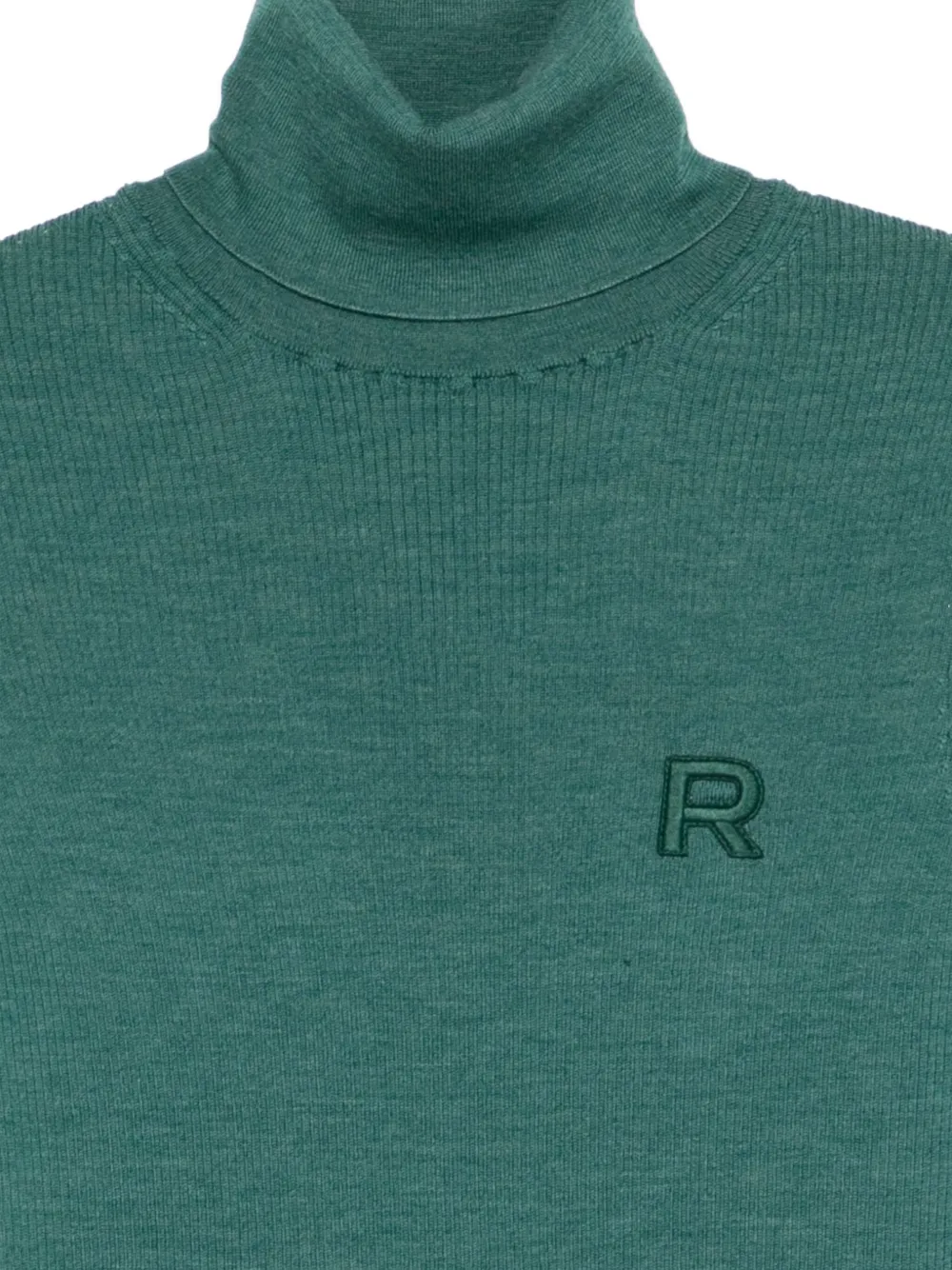 Rochas Top met col en logopatch Groen