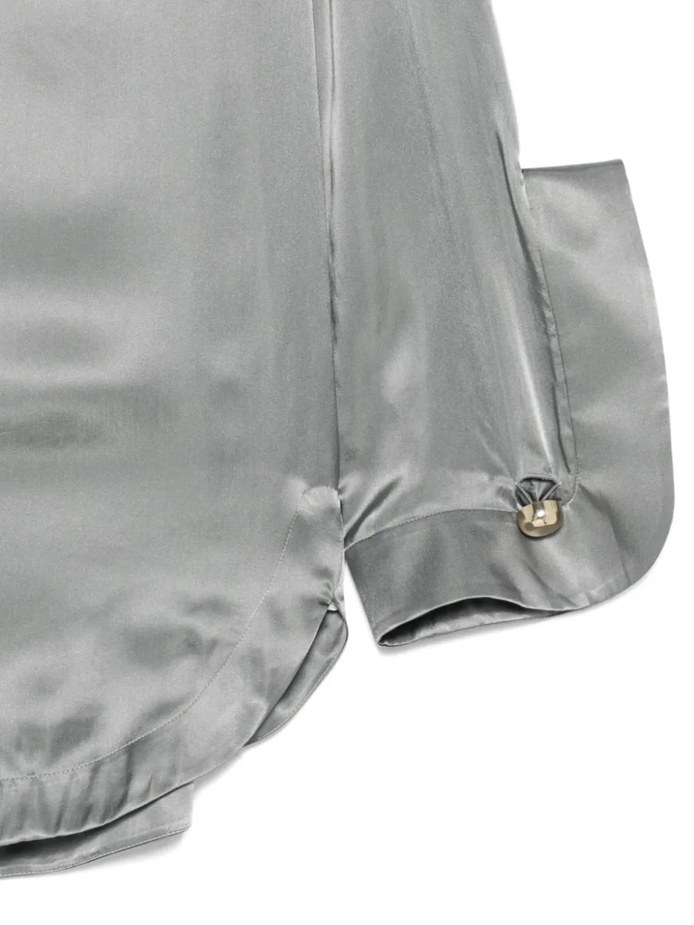 Rochas Cuff-detail Blouse In Gray