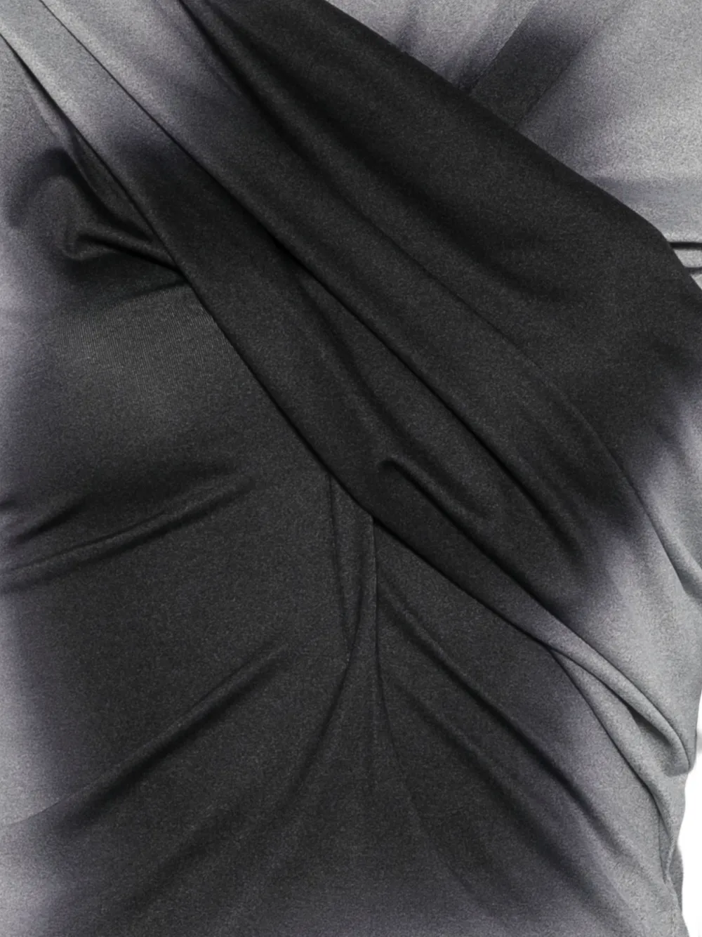 Andersson Bell Gathered Jersey Hoodie In Gray