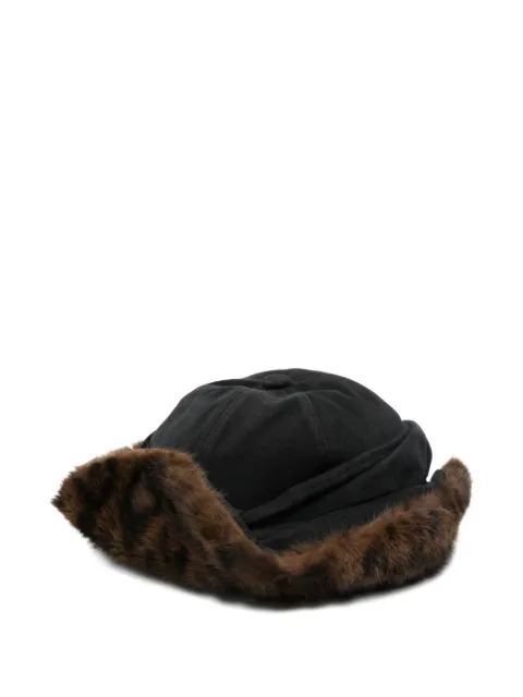 Andersson Bell knot faux-fur trim cap