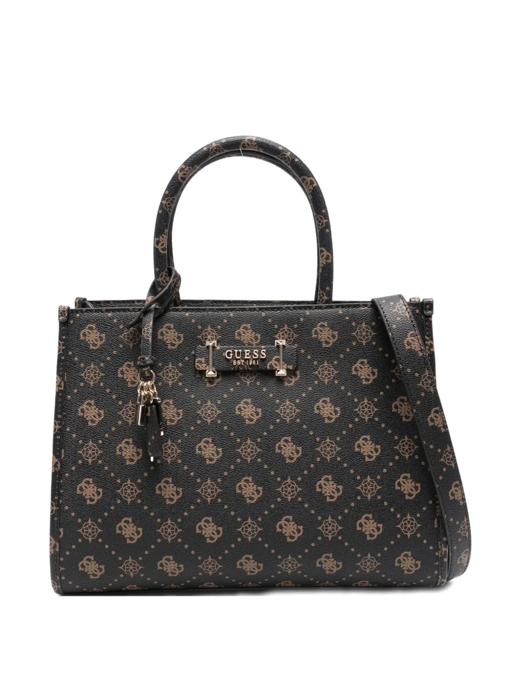 GUESS USA logo-detail tote bag - ブラウン GUESS USA logo-detail tote bag - ブラウン