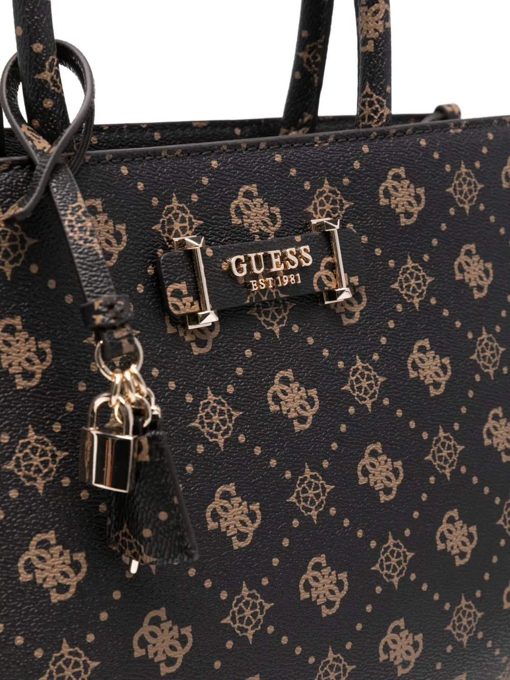 Guess Usa Logo-detail Tote Bag In Brown