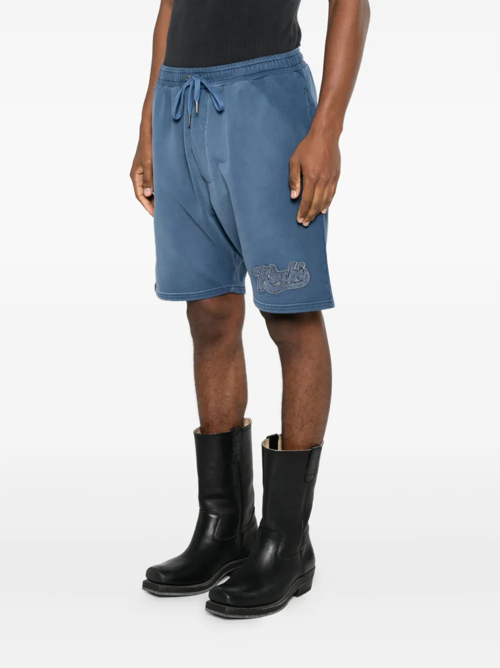 Ksubi Ace Drawstring Track Shorts In Blue