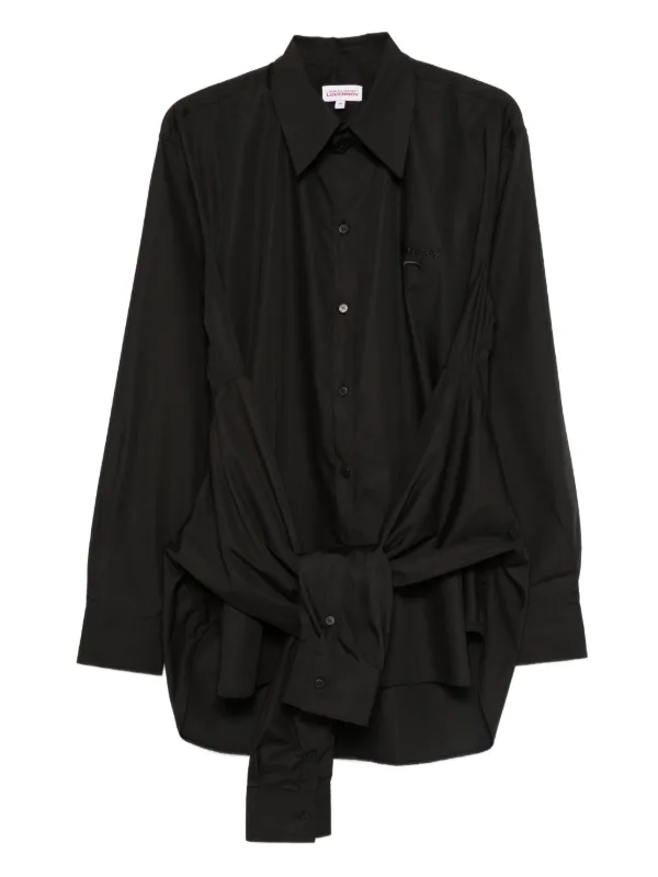 Charles Jeffrey Loverboy Tie Front Hug Shirt | Black | FARFETCH