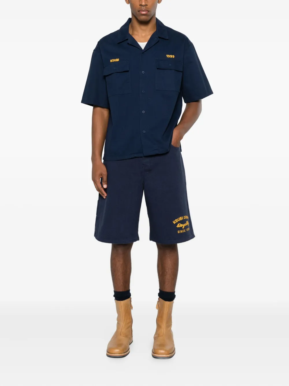 Ksubi Maxx embroidered shorts - Blauw