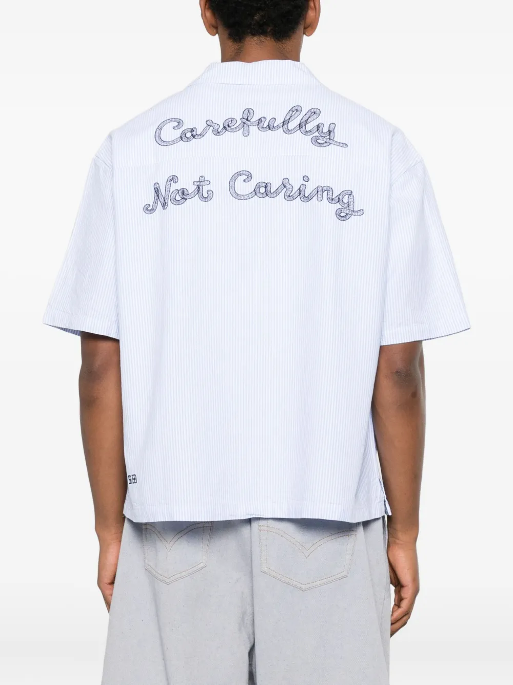 Ksubi Caring Diner Striped Short-sleeve Shirt In Blue