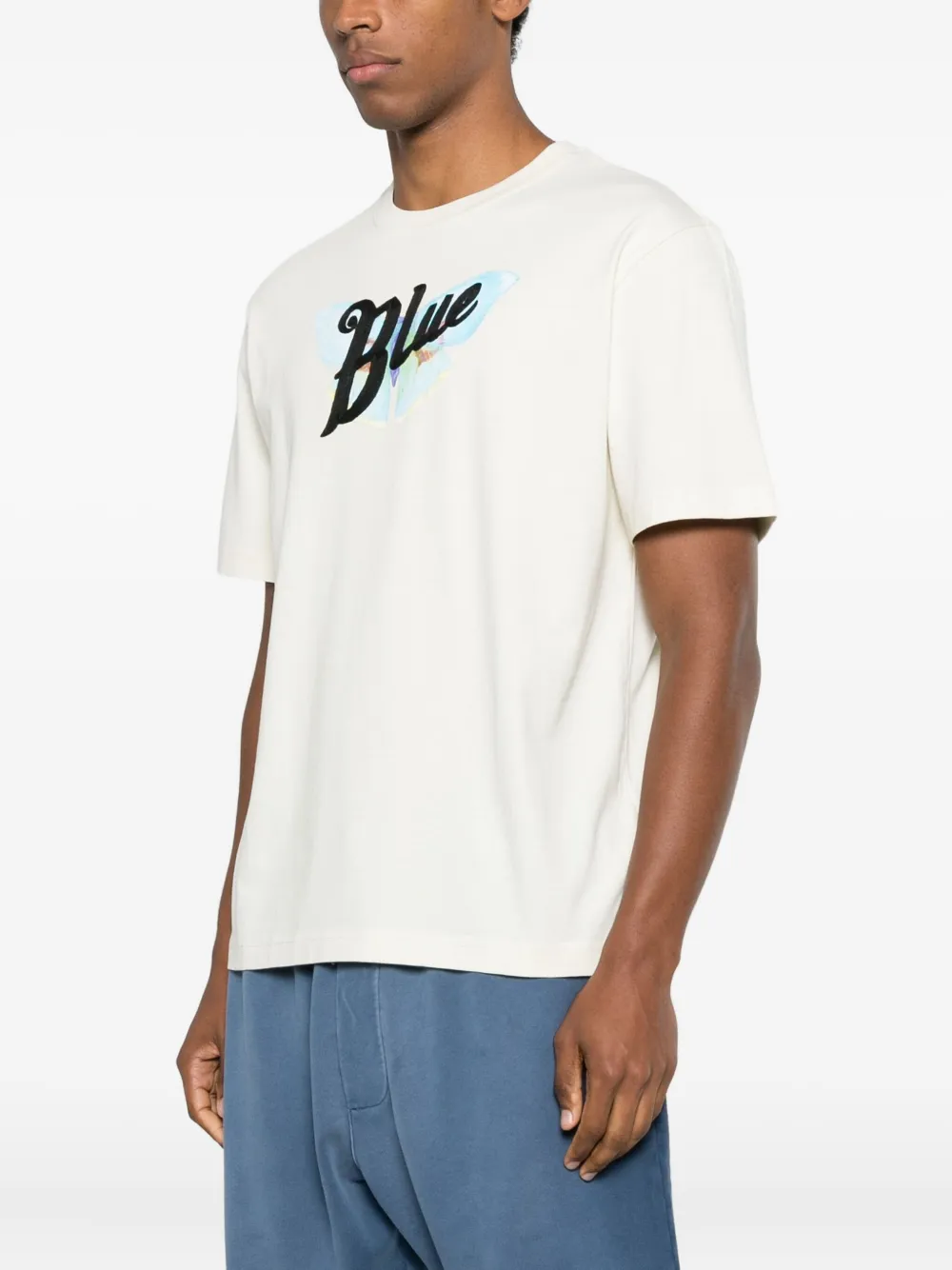 BLUEMARBLE T-shirt met vlinder-effect en print Wit