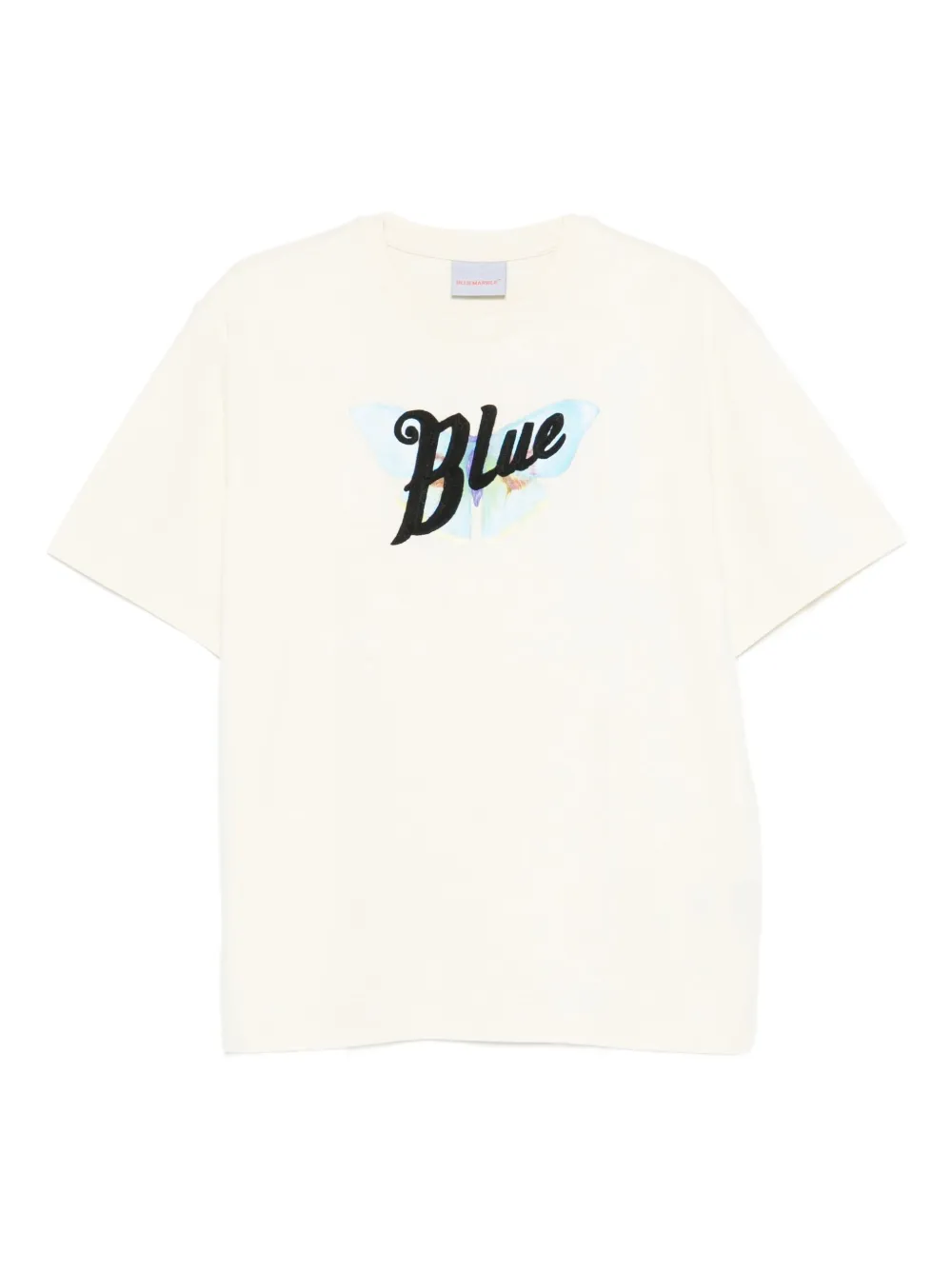 BLUEMARBLE butterfly-effect screen-print T-shirt | White | Image 1