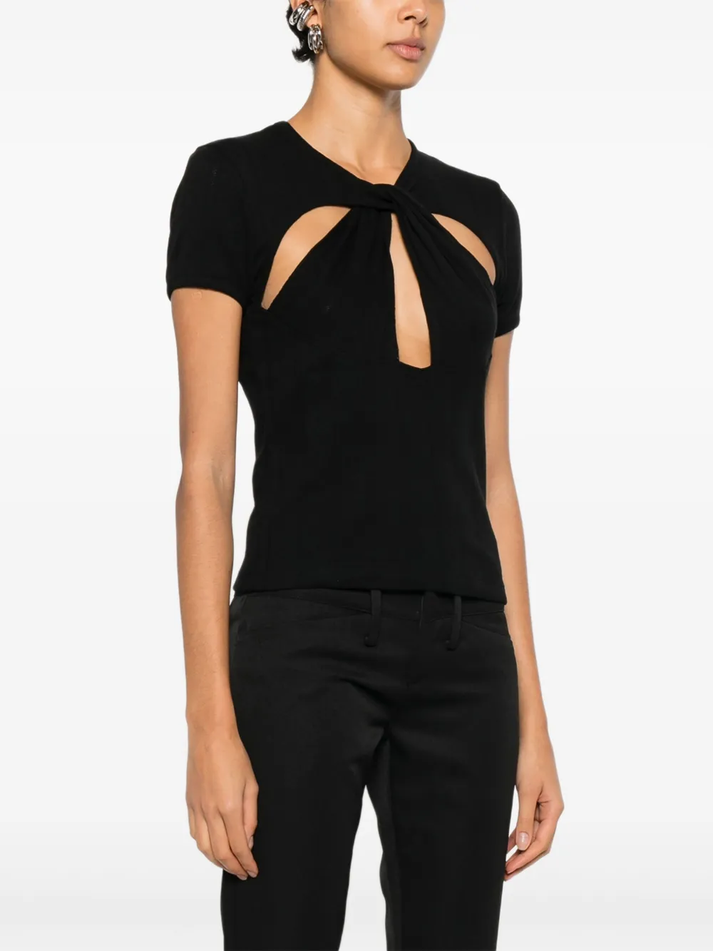 Coperni T-shirt Mit Cut-out In Black