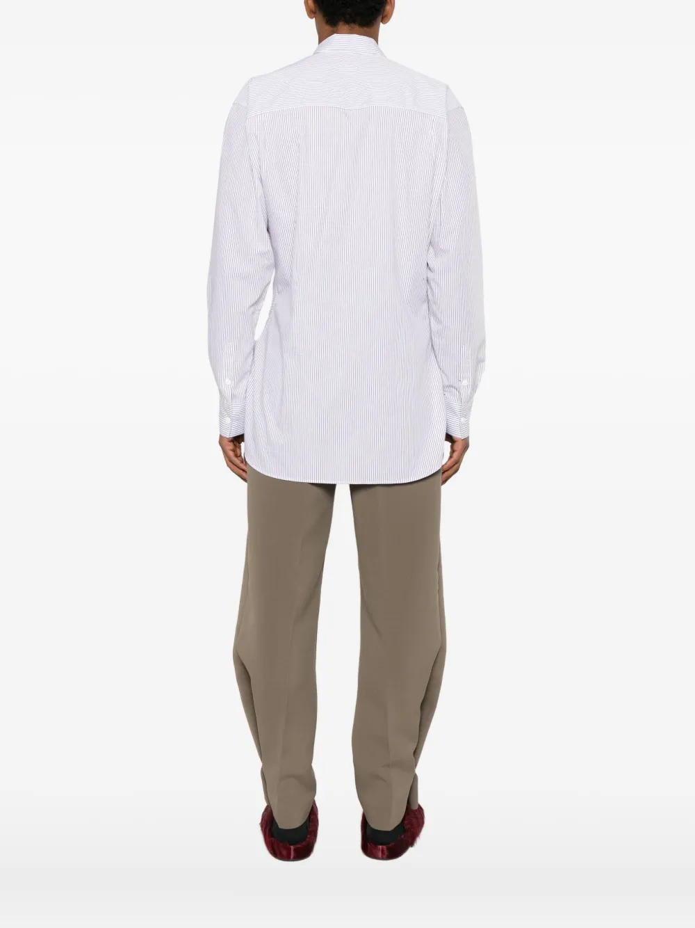 Charles Jeffrey Loverboy Striped Knot Hug Shirt In White