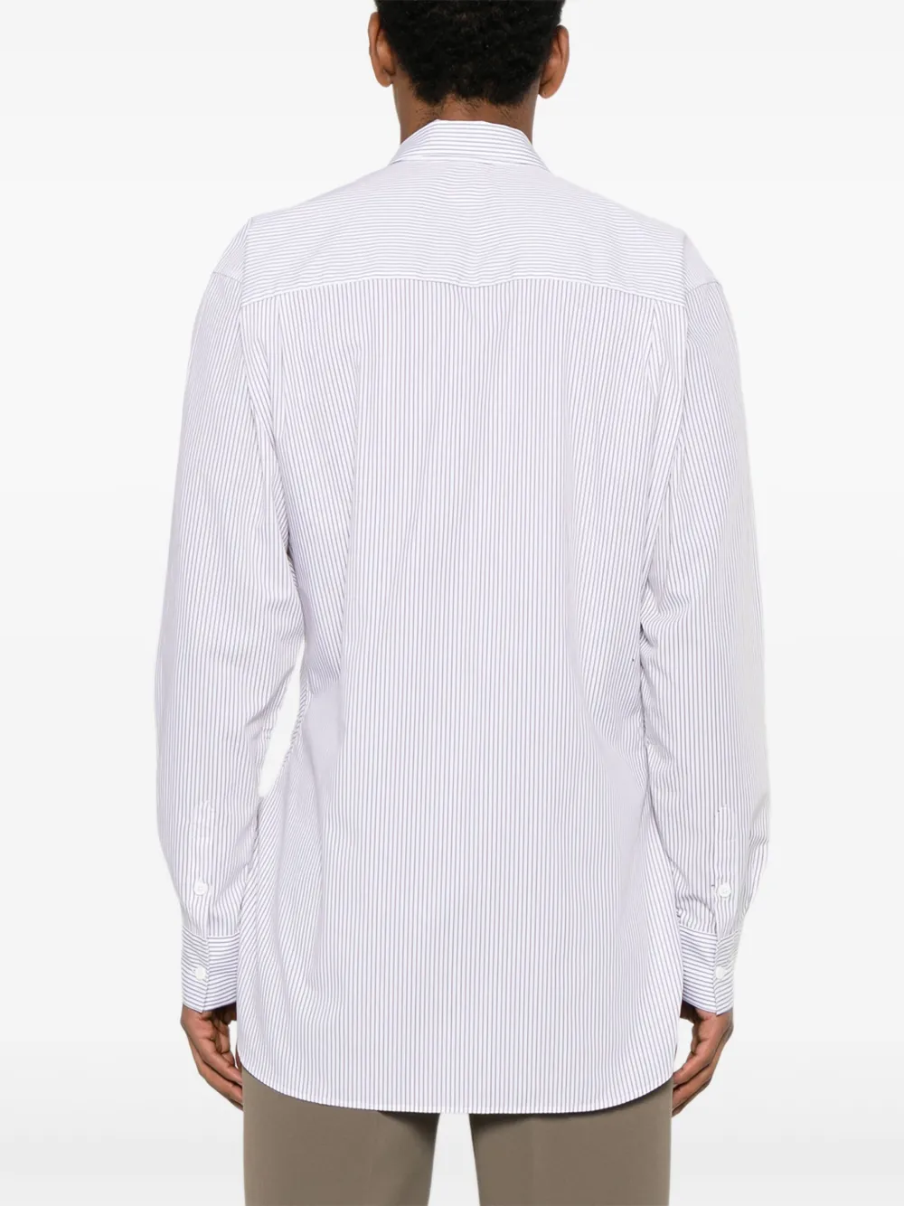 Charles Jeffrey Loverboy Gestreept shirt met geknoopt detail Bruin