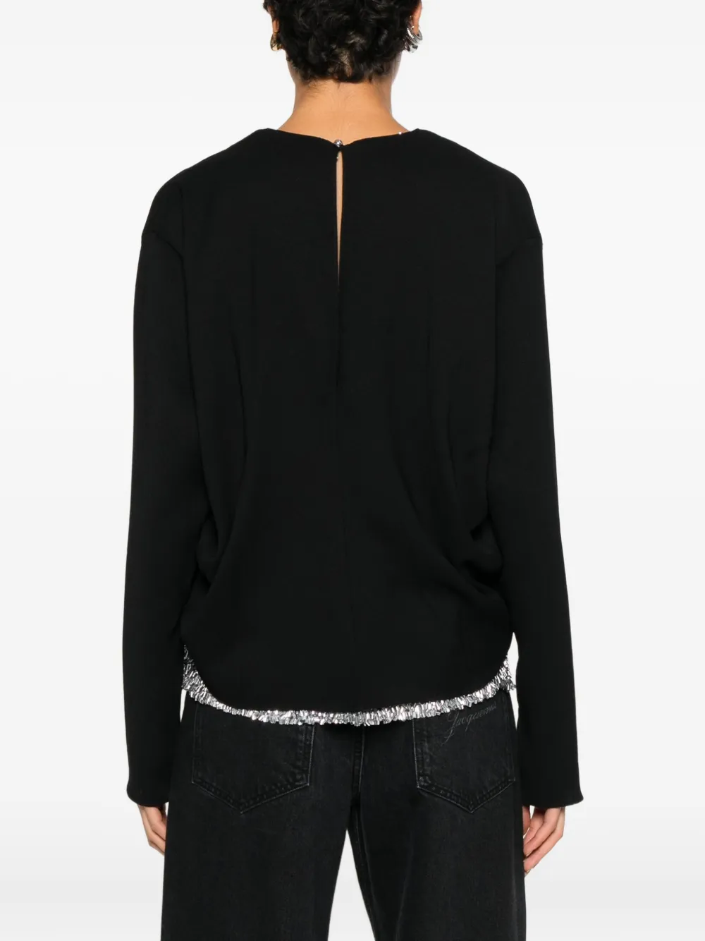Rabanne Sequin Embellished Top In Black