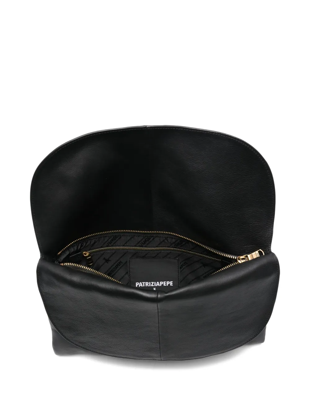 Patrizia Pepe Leren schoudertas Zwart