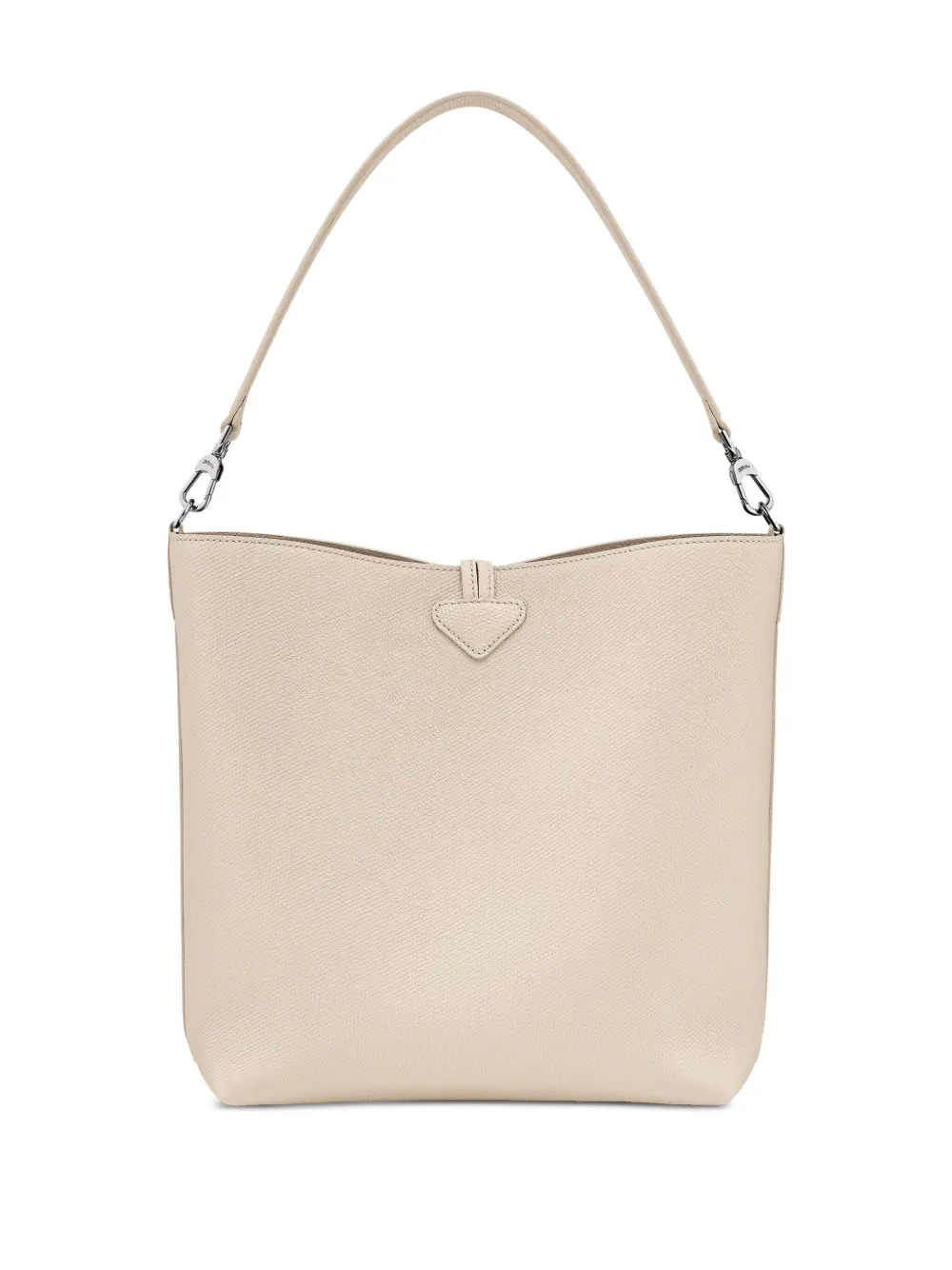 Longchamp Medium Le Roseau Grained-leather Shoulder Bag In Neutral