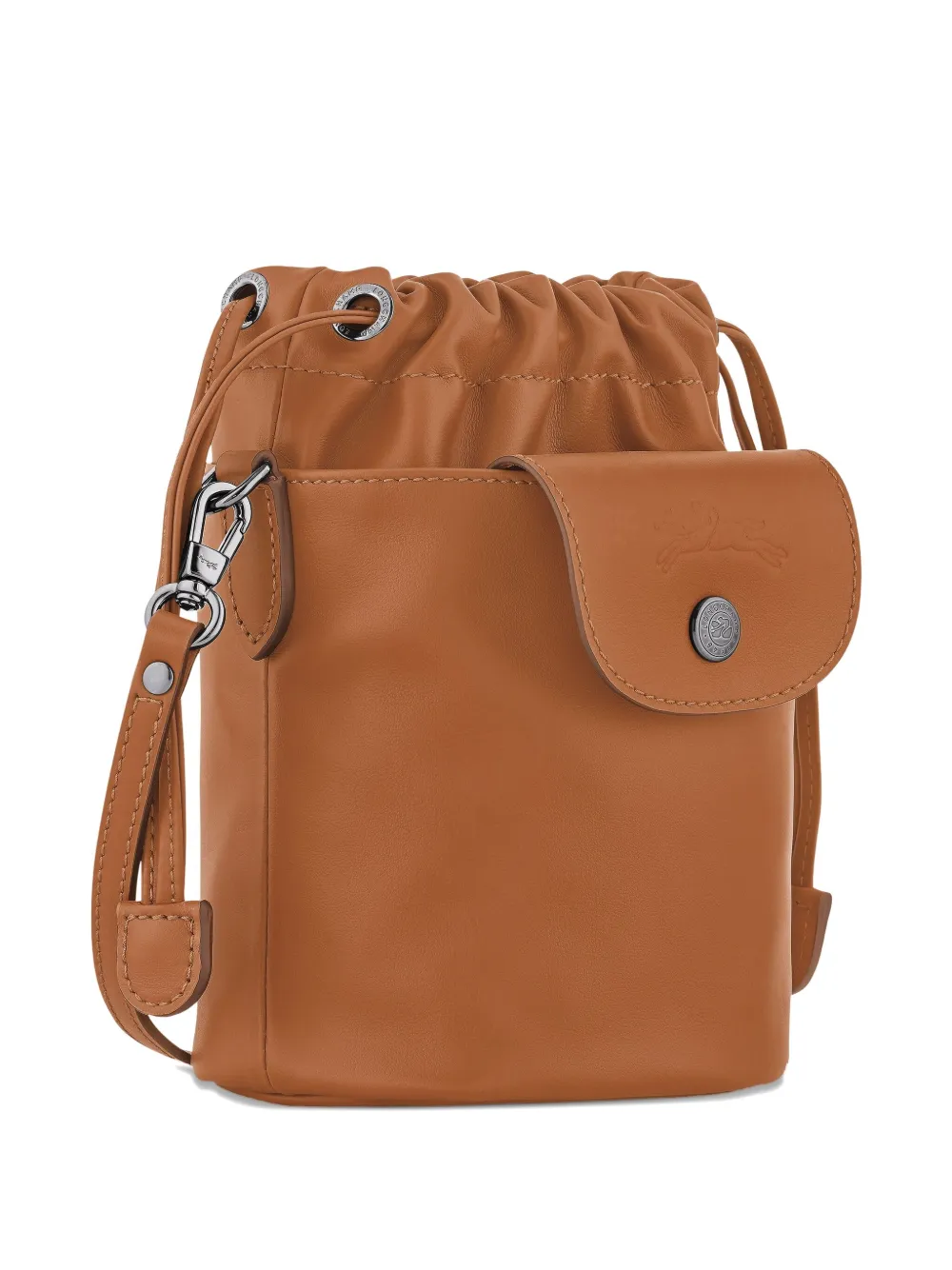 Longchamp Mini Le Pliage Xtra Drawstring Bucket Bag In Brown