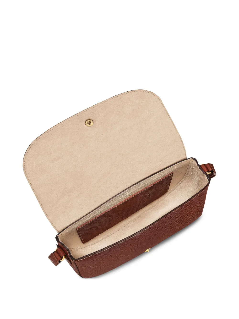 Longchamp Épure 中号皮质斜挎包 In Brown