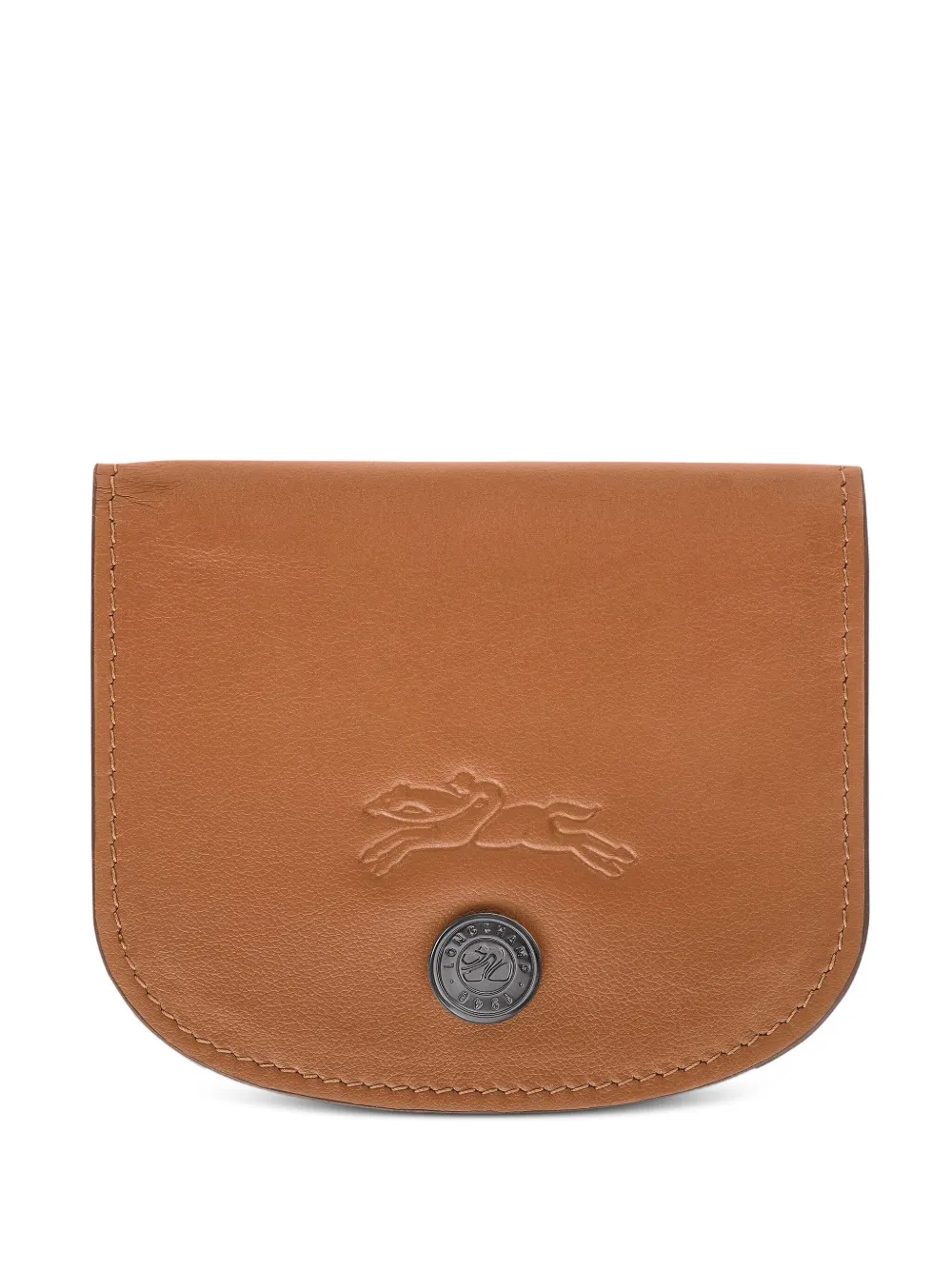 Longchamp Le Pliage Xtra Leather Card Holder In Brown