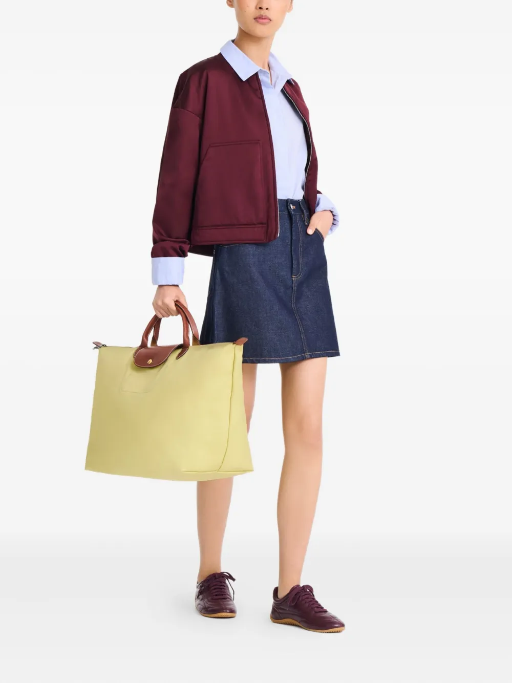 Longchamp Large Le Pliage Original Travel Bag In Green