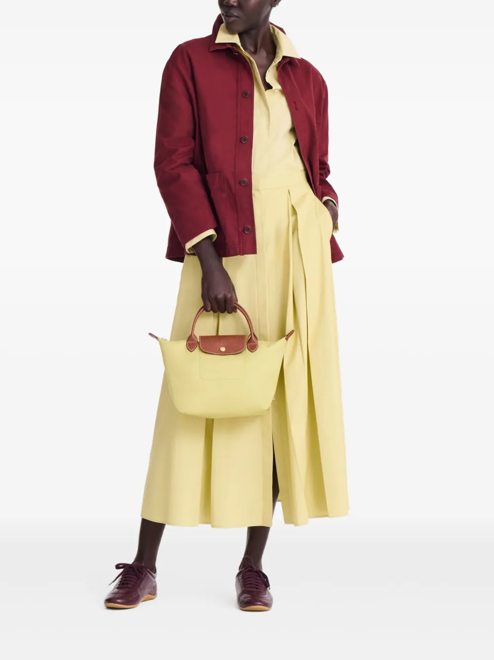 Longchamp Small Le Pliage Original Flap-top Tote Bag In Yellow