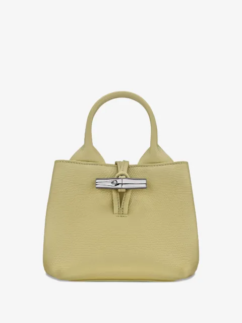Longchamp mini Le Roseau grained-leather top cross body bag