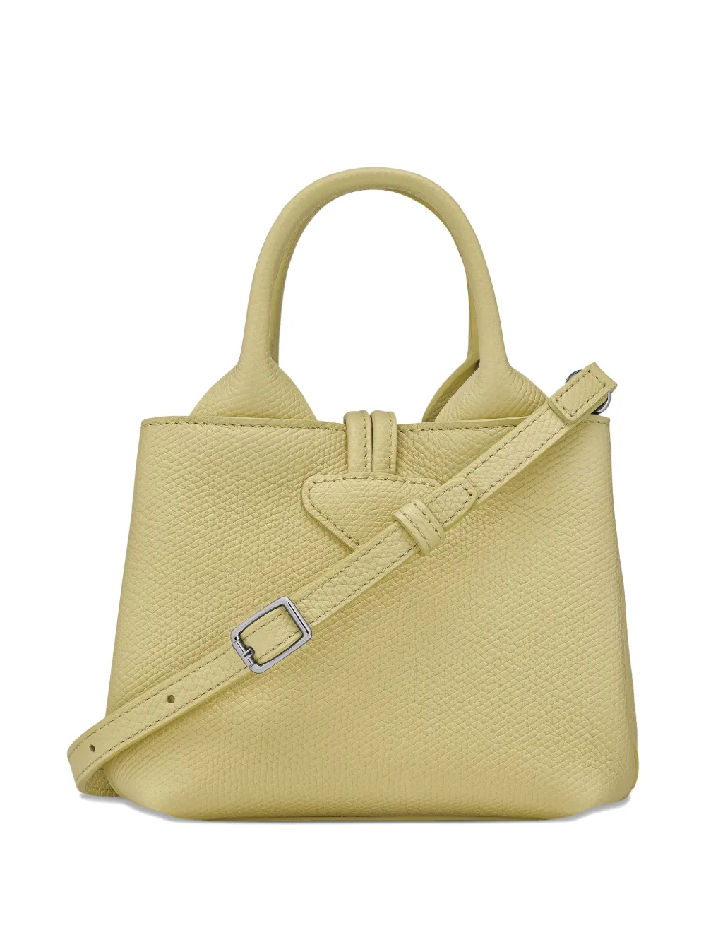  Longchamp Mini Le Roseau Grained-leather Top Cross Body Bag - Green 