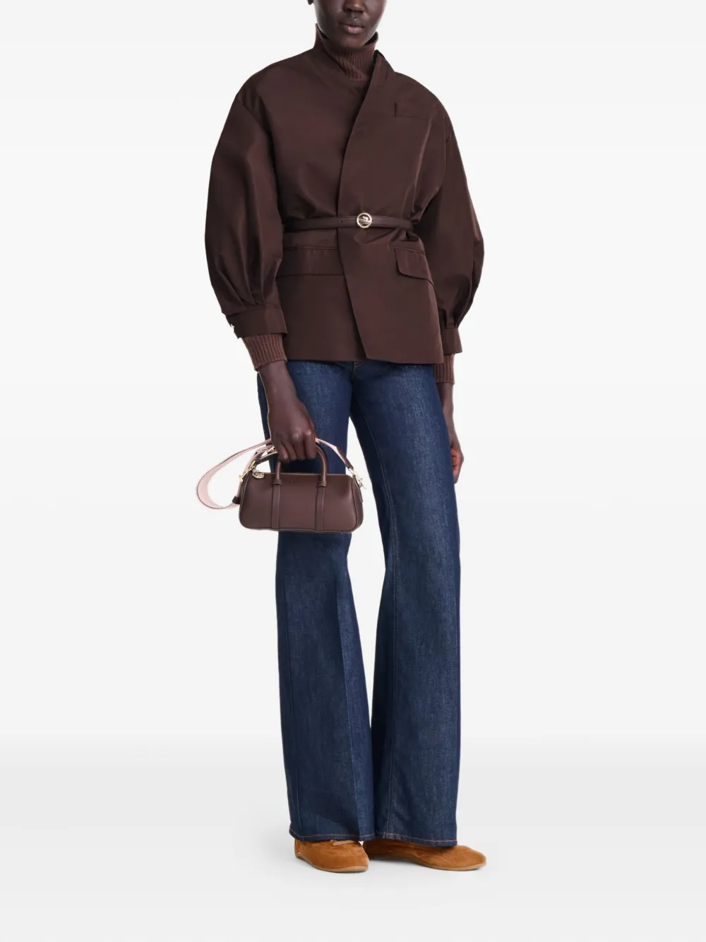 Longchamp Daylong kleine shopper - Bruin