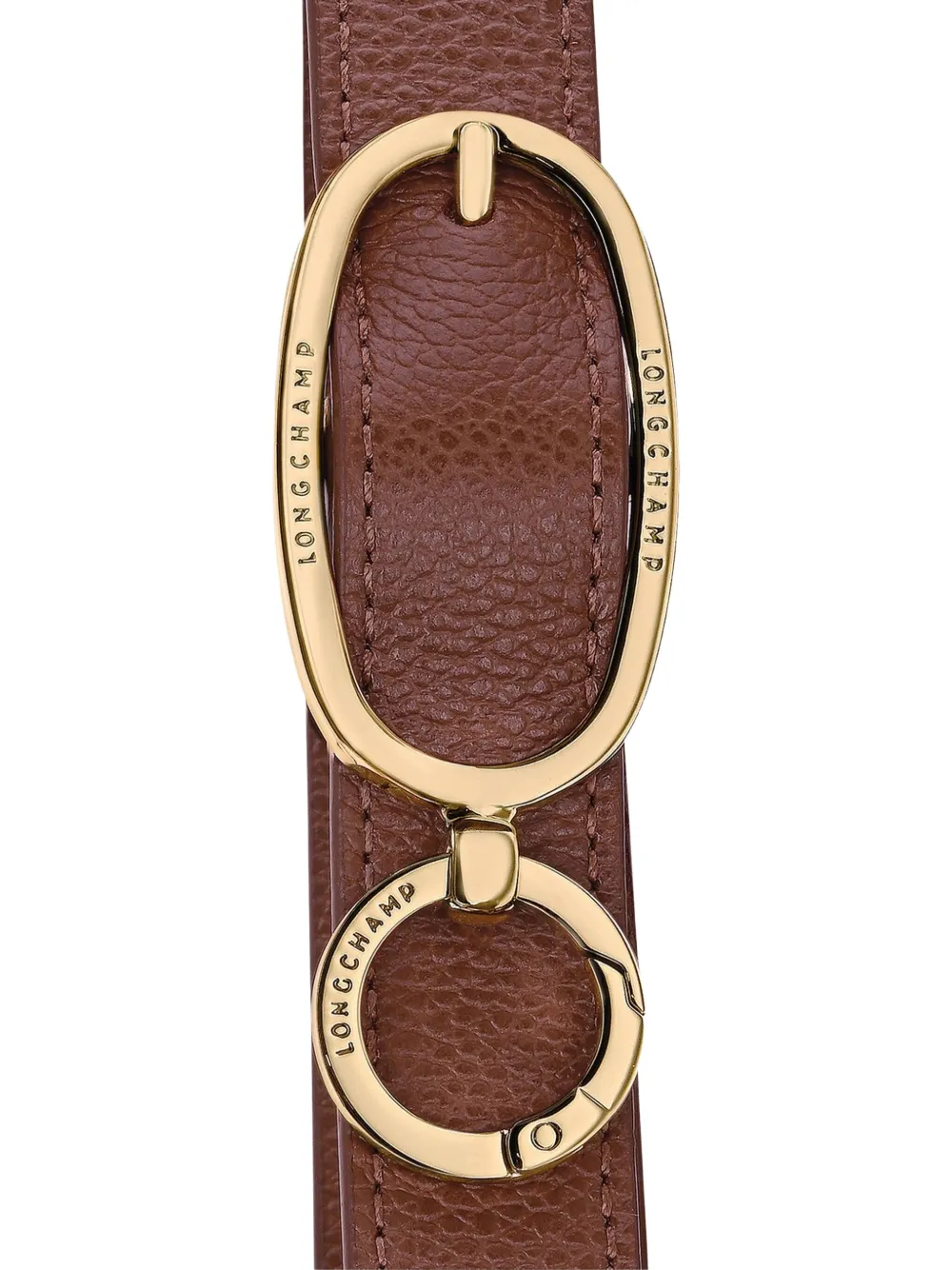 Longchamp Le Foulonné grote schoudertas van bewerkt leer Bruin