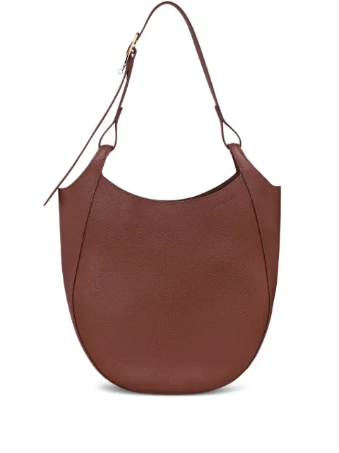 Longchamp large Le Foulonné grained-leather shoulder bag