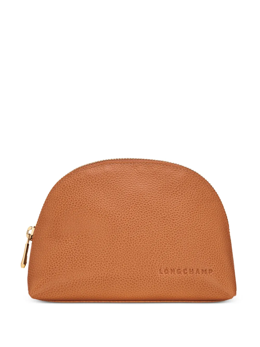 Longchamp Le Foulonné レザーポーチ - オレンジ