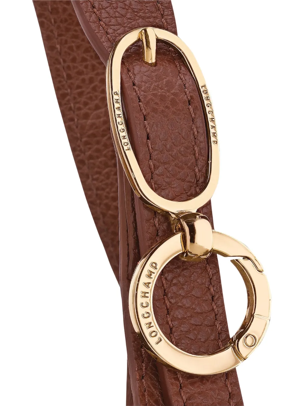 Longchamp Le Foulonné 小号粒面皮质托特提包 In Burgundy