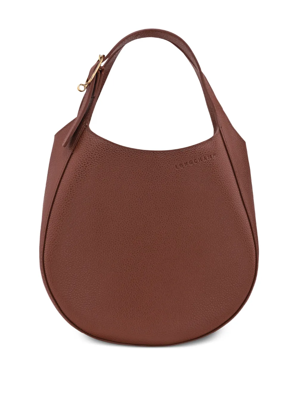 Longchamp Kleine Le Foulonné shopper van bewerkt leer - Bruin