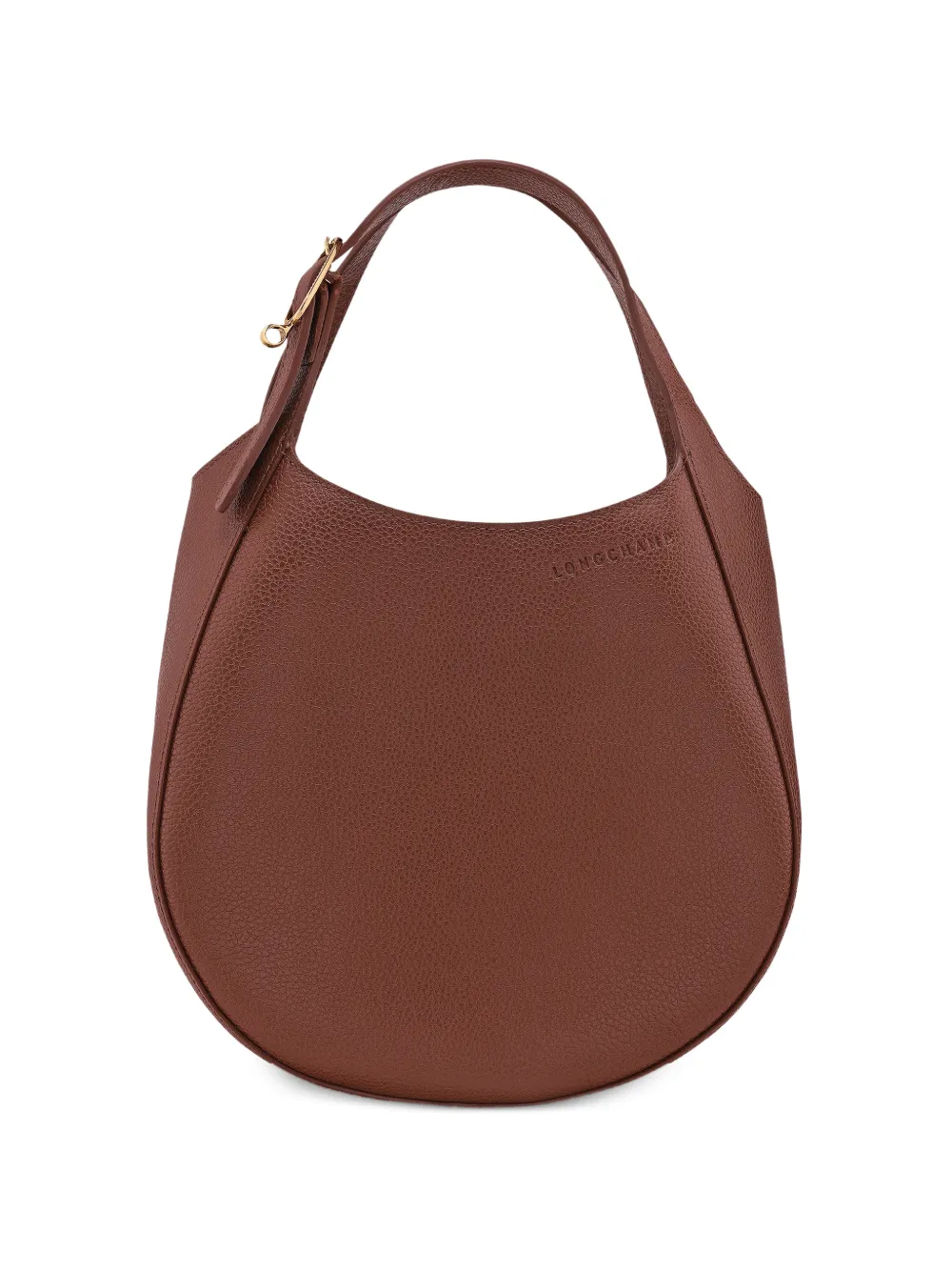 Longchamp Borsa tote Le Foulonné piccola in pelle pieno fiore - Marrone