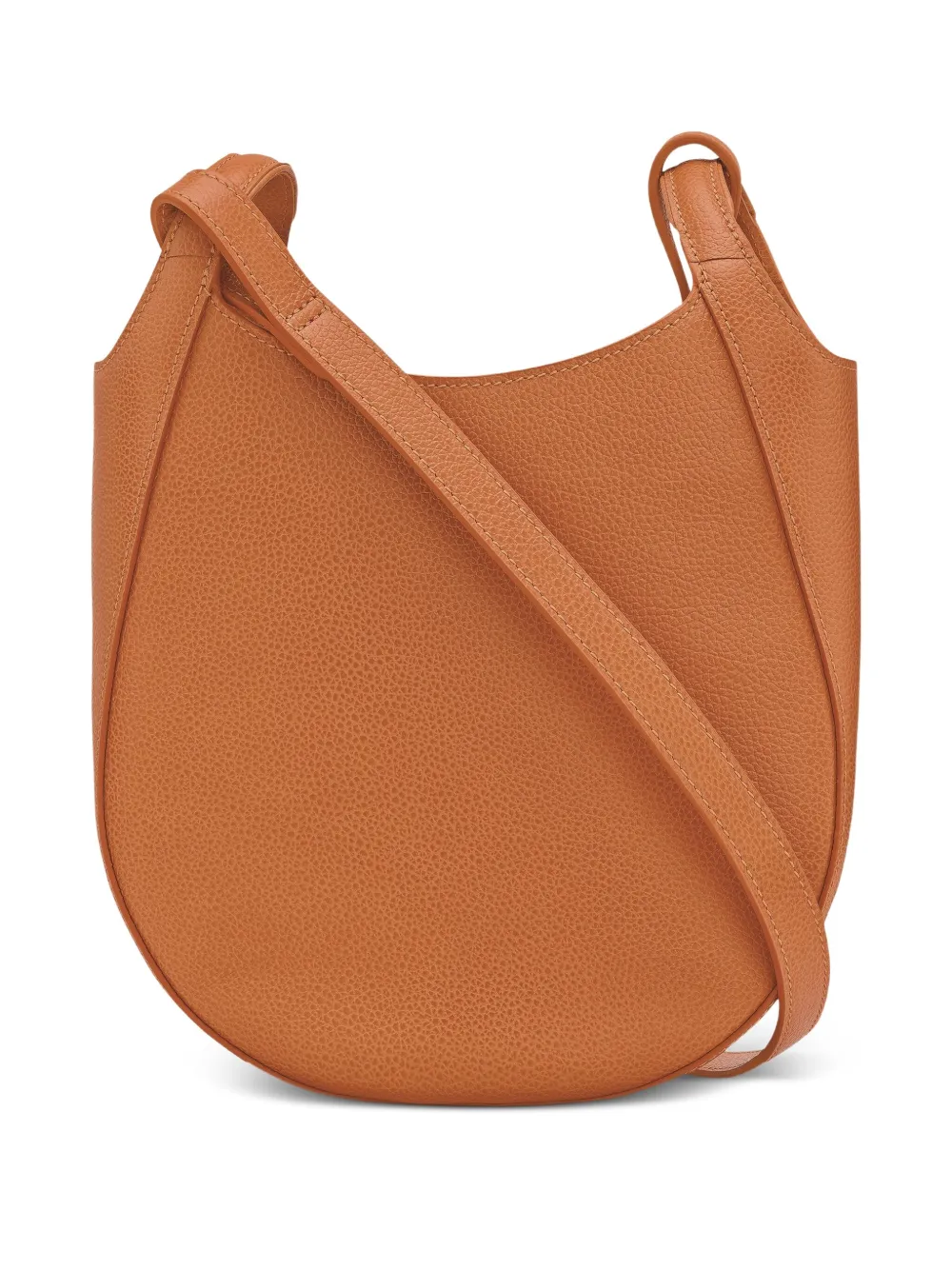 Longchamp Le Foulonné 粒面皮质小号斜挎包 In Brown