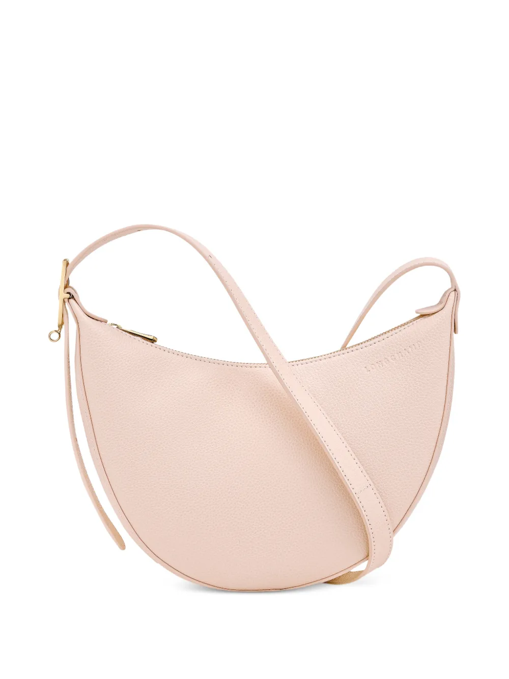 Longchamp Borsa a tracolla Le Foulonné piccola in pelle pieno fiore - Rosa