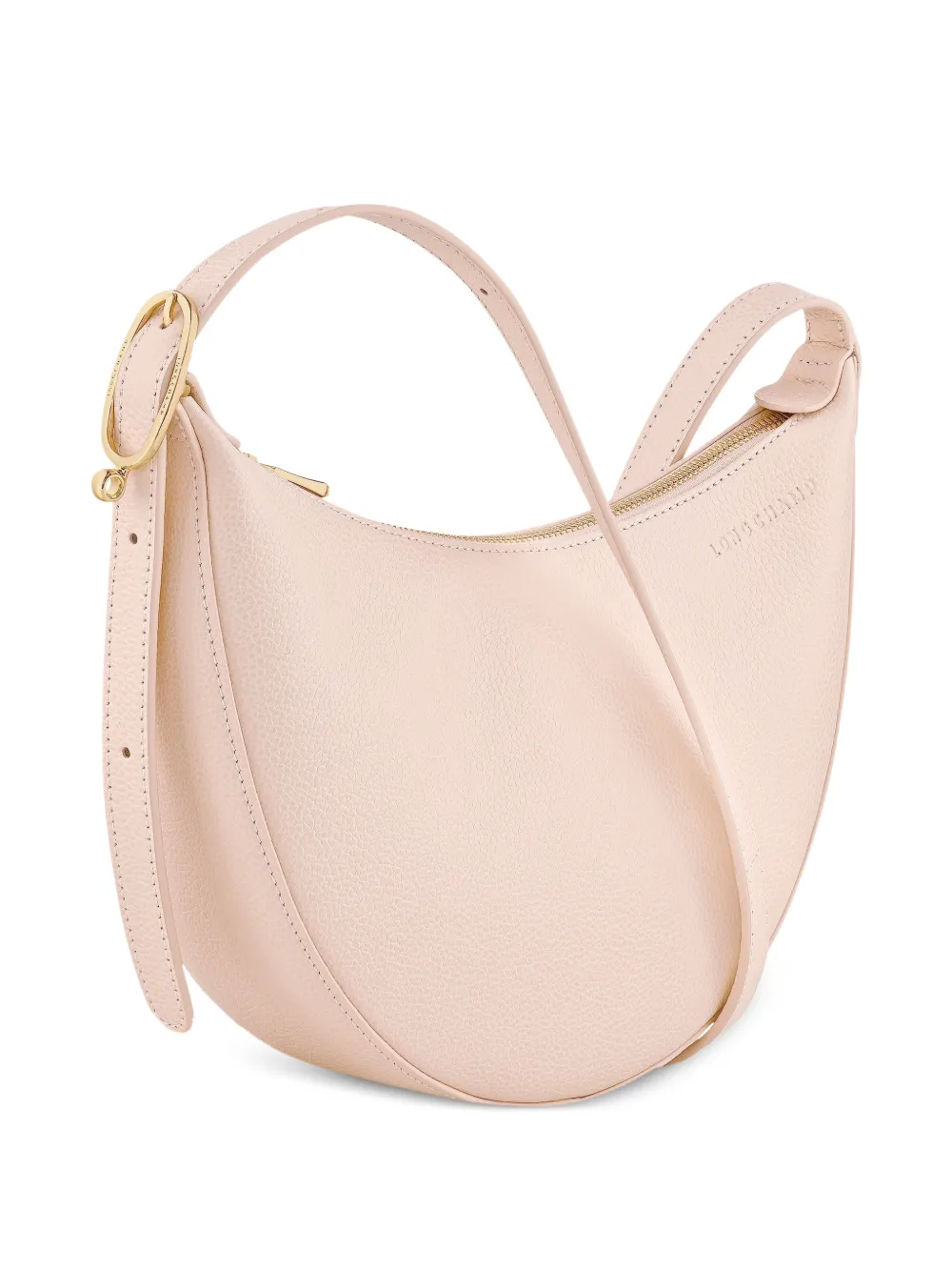 Longchamp Kleine Le Foulonné crossbodytas van bewerkt leer Roze