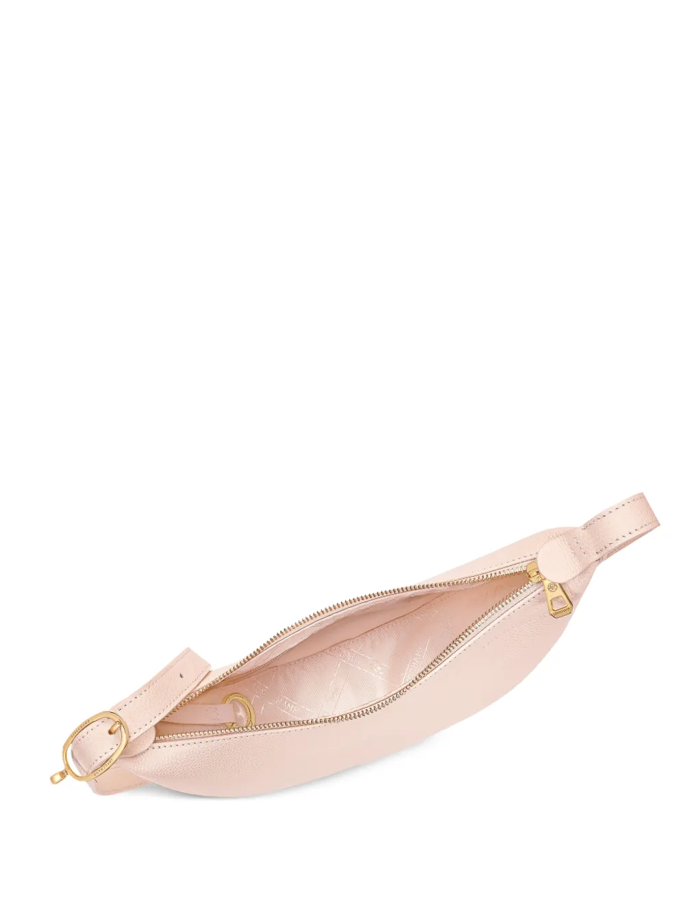 Longchamp Kleine Le Foulonné crossbodytas van bewerkt leer Roze