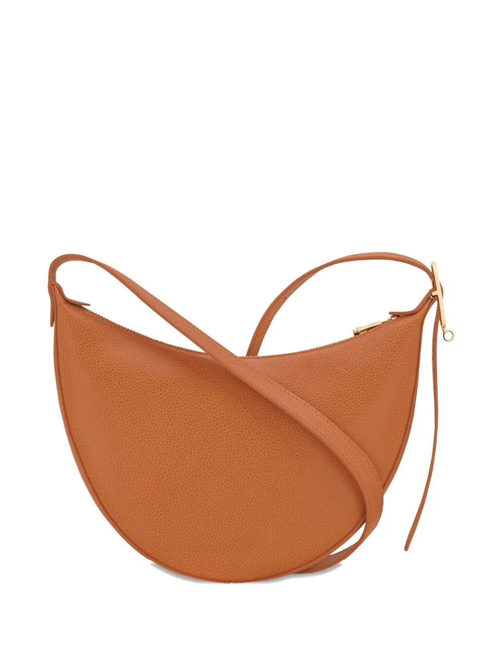 Longchamp Le Foulonné 粒面皮质小号斜挎包 In Brown