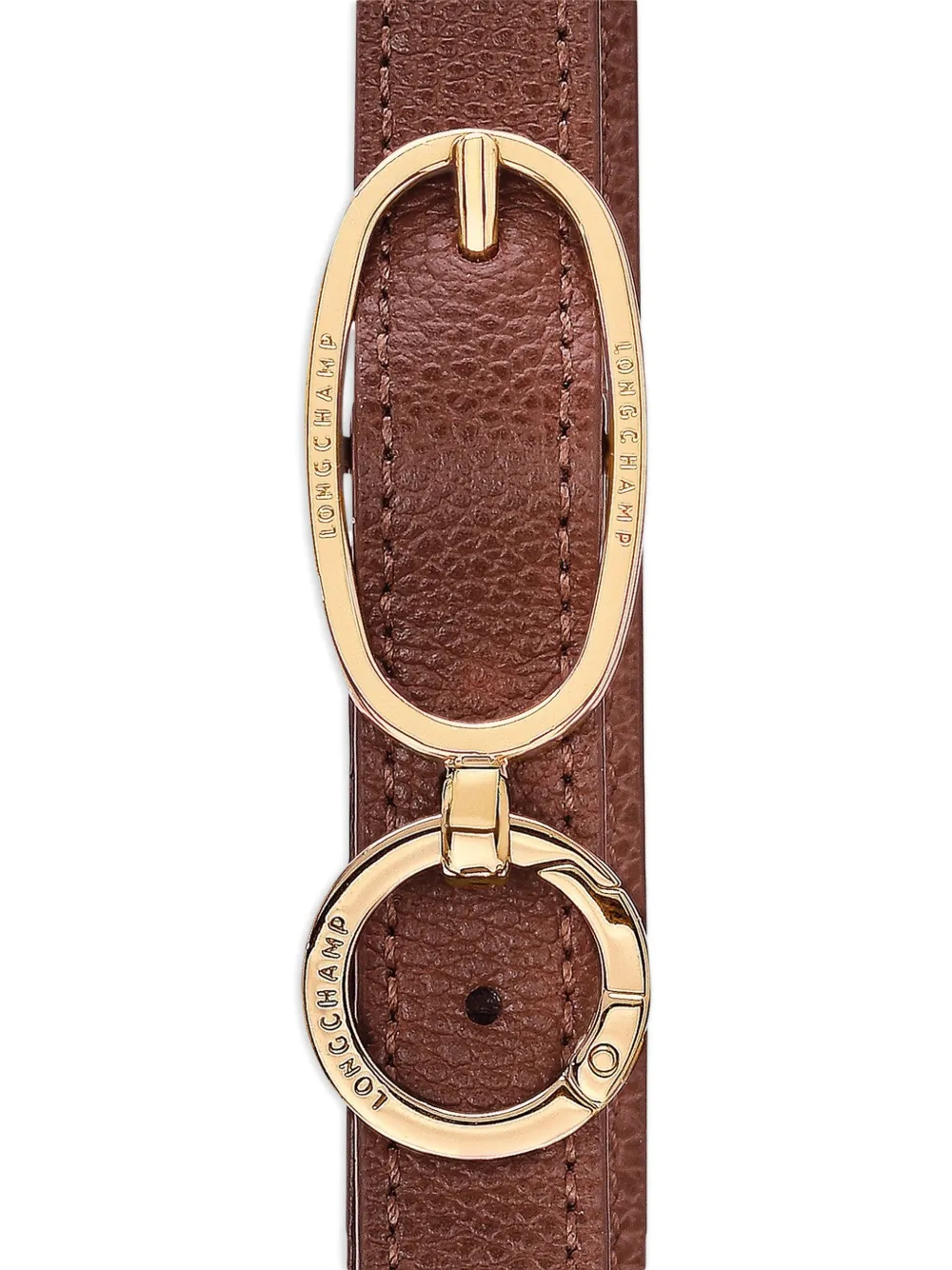 Longchamp Le Foulonné 粒面皮质小号斜挎包 In Brown