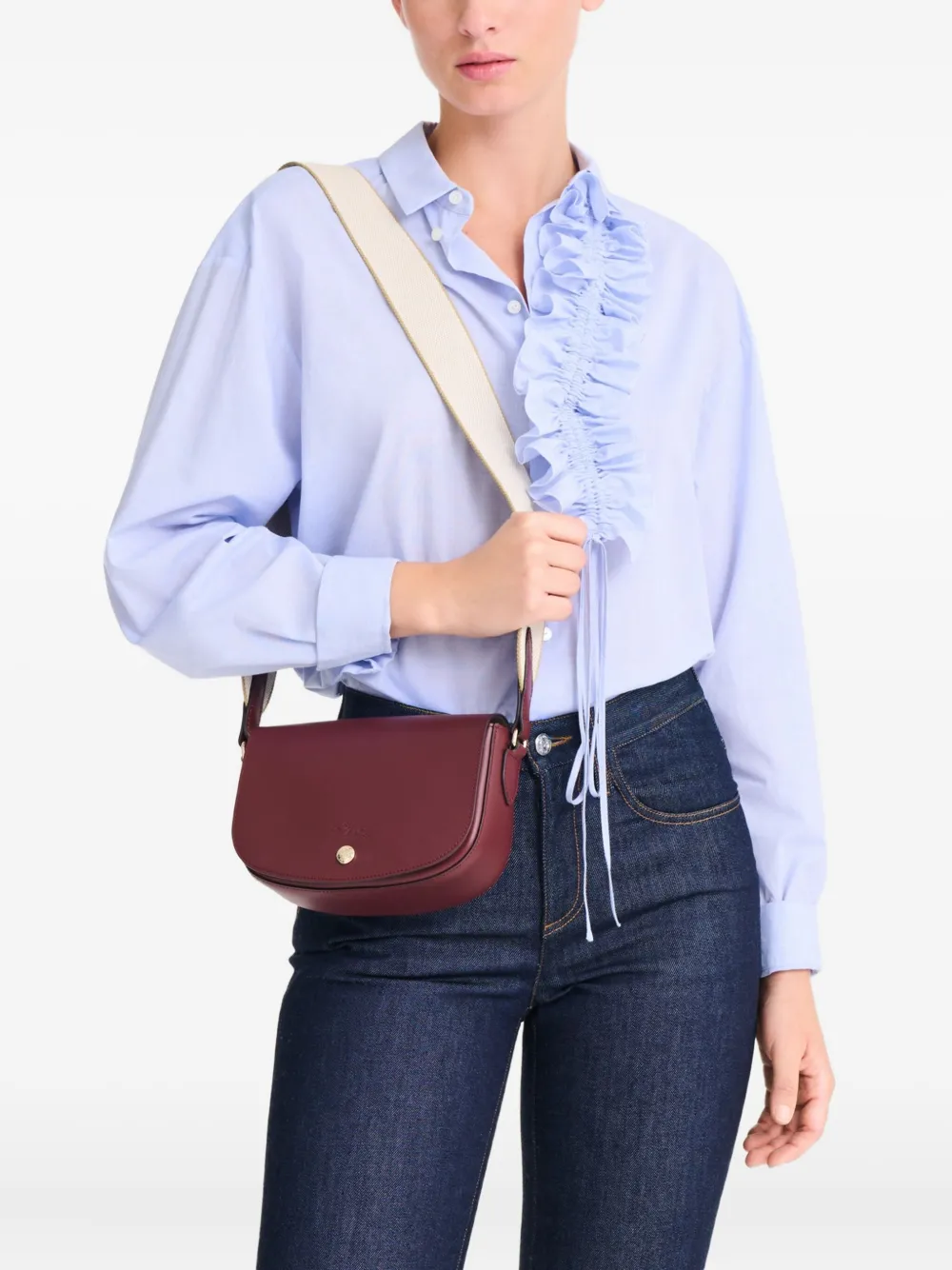 Longchamp Épure kleine crossbodytas Rood