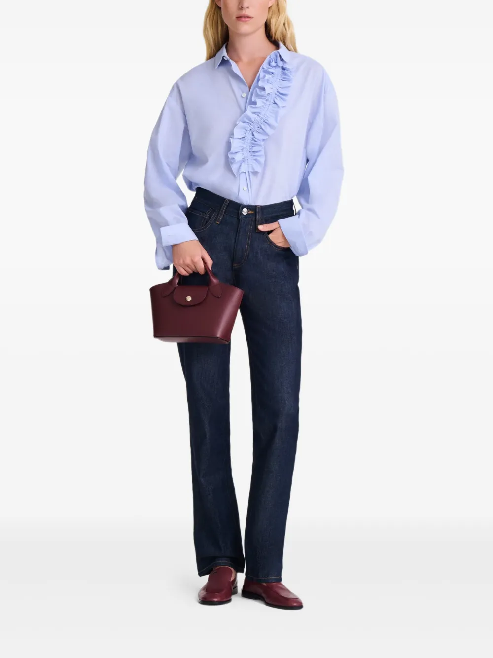 Longchamp Épure XS shopper met logo-reliëf - Rood