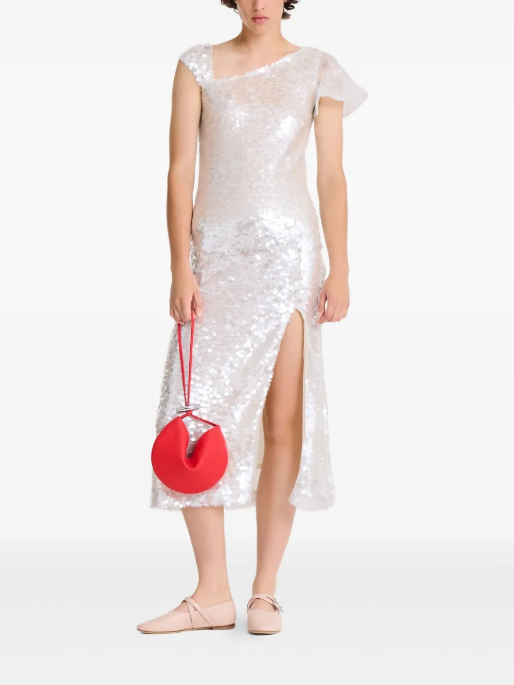 Longchamp Le Roseau kleine shopper - Rood