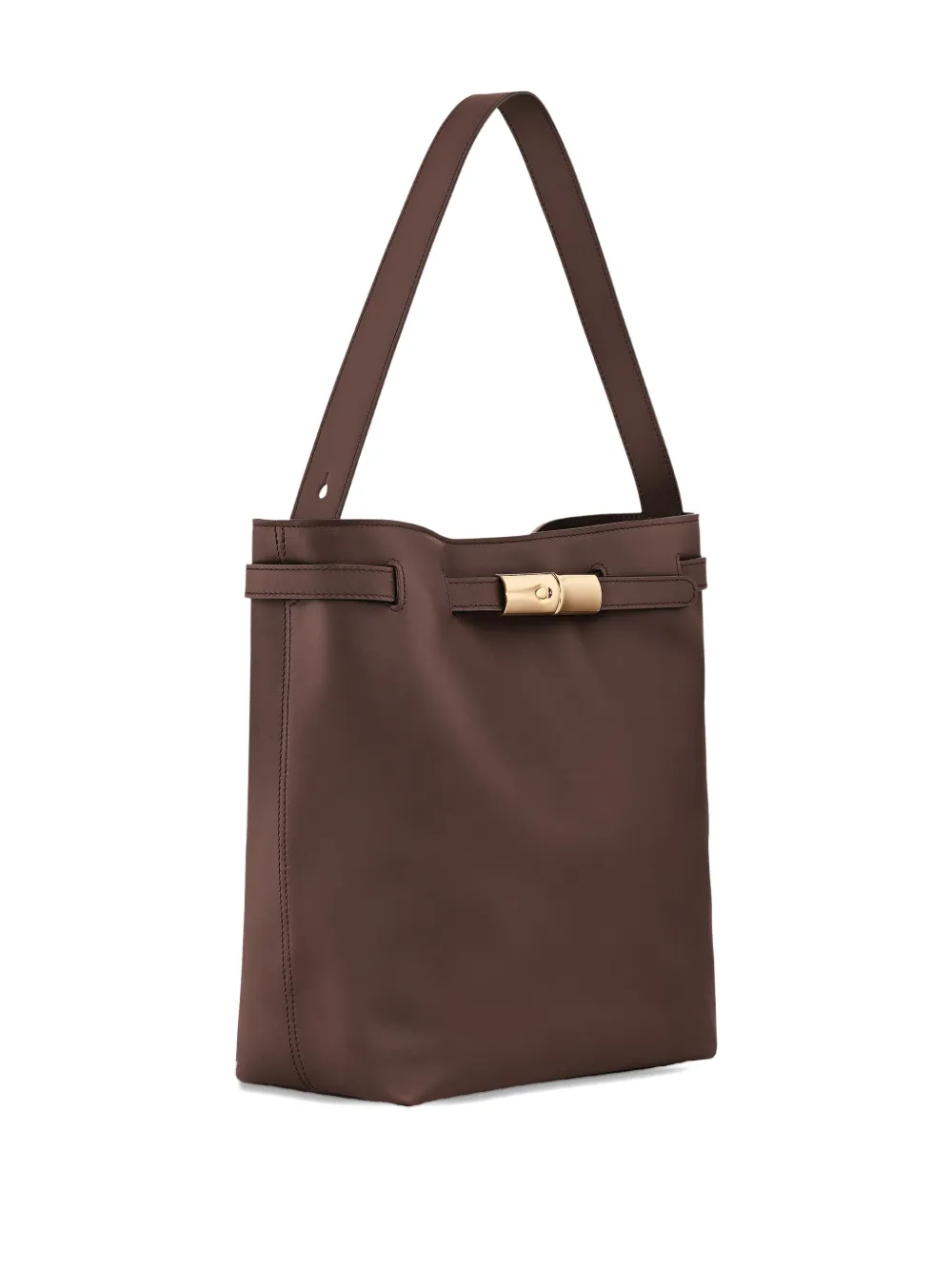 Longchamp Le Roseau kleine shopper Bruin