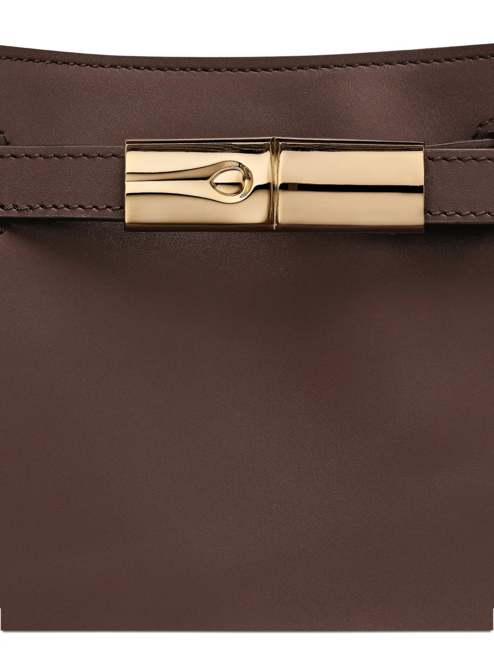 Longchamp Le Roseau kleine shopper Bruin