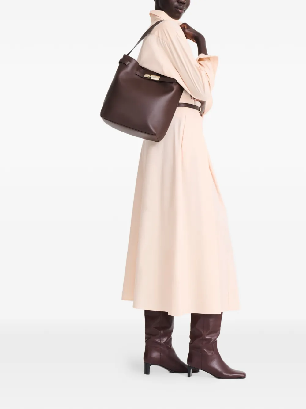 Longchamp Le Smart schoudertas - Bruin