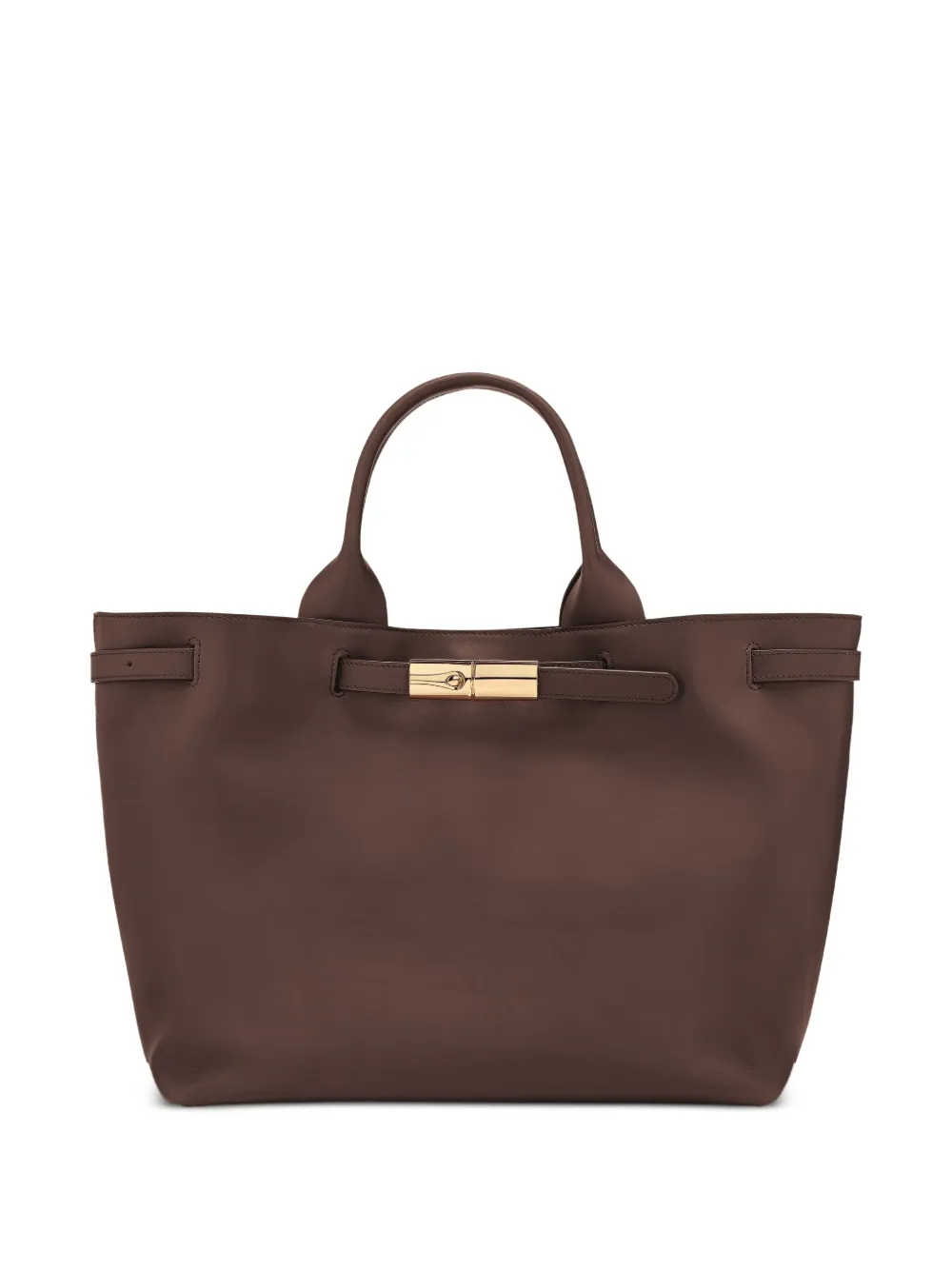 Longchamp Borsa tote Le Roseau grande - Marrone