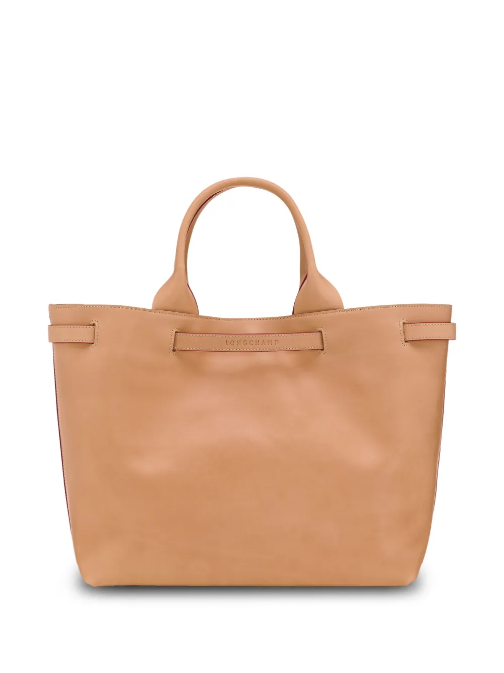 Longchamp Le Roseau L leren shopper Bruin